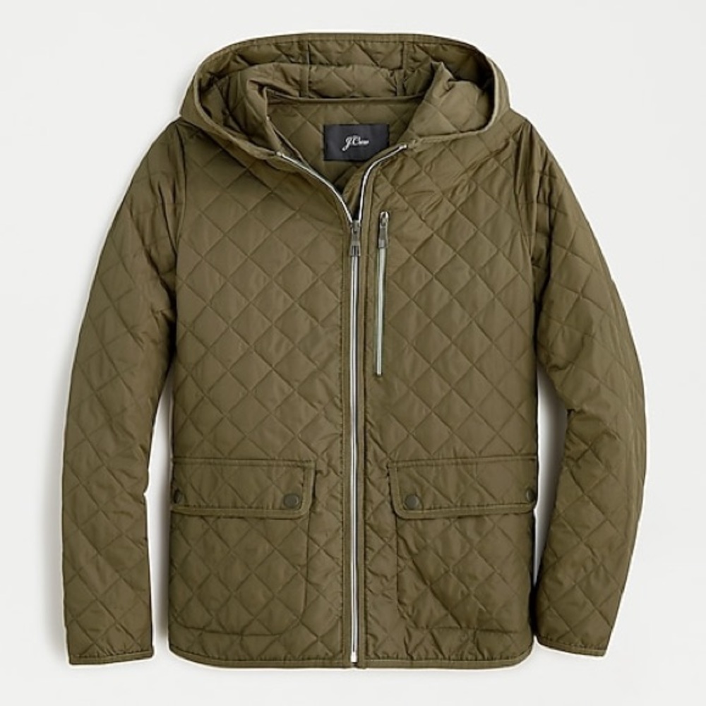 NWT J.Crew Packable field jacket olive green